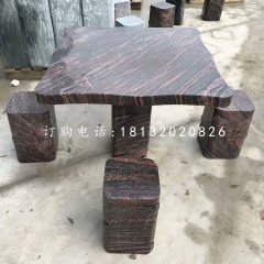 石雕方桌凳，公園桌凳石雕