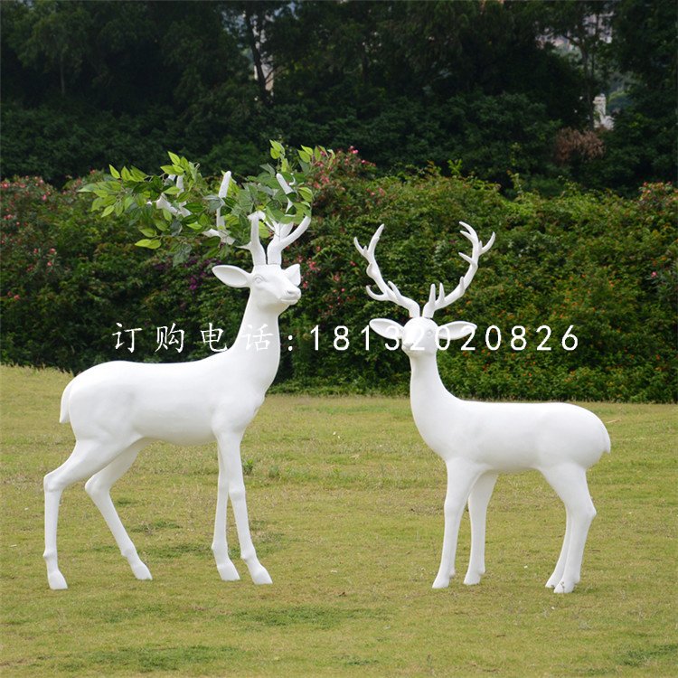 樹枝梅花鹿，玻璃鋼抽象動(dòng)物雕塑