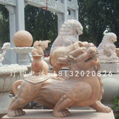 財源廣進(jìn)貔貅雕塑招財神獸石雕
