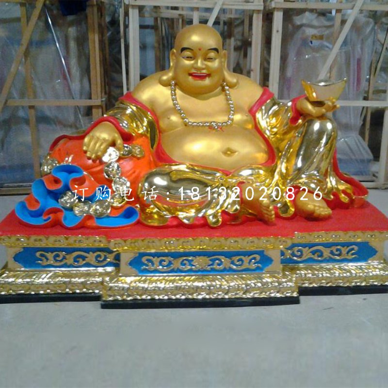 大肚彌勒佛像，玻璃鋼佛像