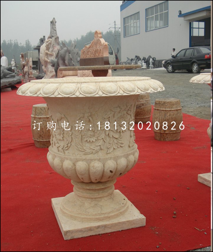砂巖花盆，歐式花盆雕塑