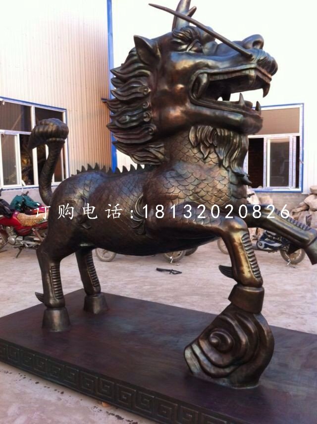 古代神獸銅雕，麒麟銅雕