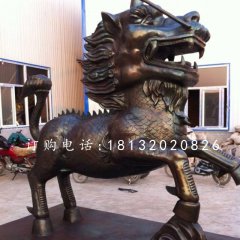 古代神獸銅雕，麒麟銅雕