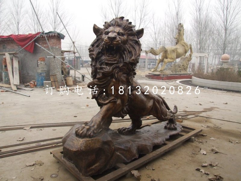 西洋獅銅雕，銅雕獅子 (1)