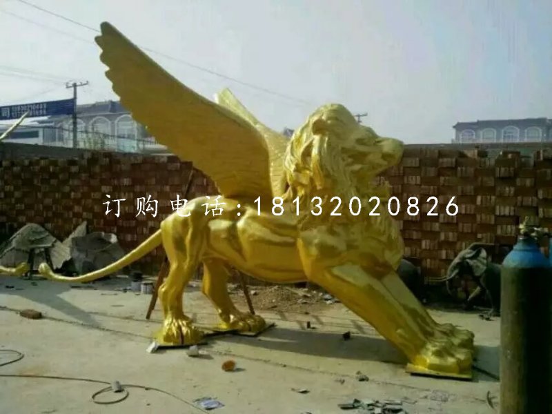 西洋飛獅銅雕，廣場(chǎng)獅子銅雕