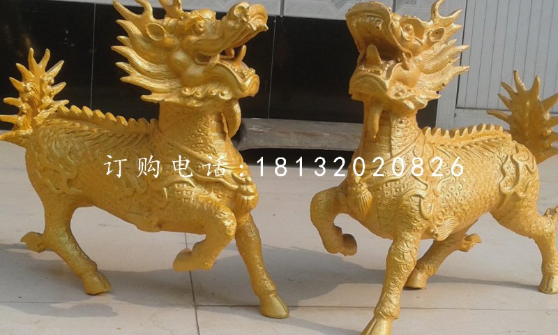 麒麟銅雕，廣場銅麒麟