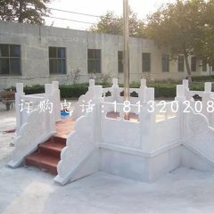 漢白玉石欄板，校園升旗臺石雕