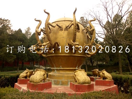 校園景觀銅雕，地動(dòng)儀銅雕