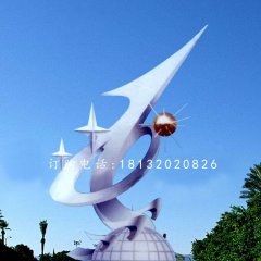超越雕塑，校園景觀不銹鋼雕塑