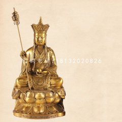 坐式地藏菩薩銅雕，寺廟佛像銅雕