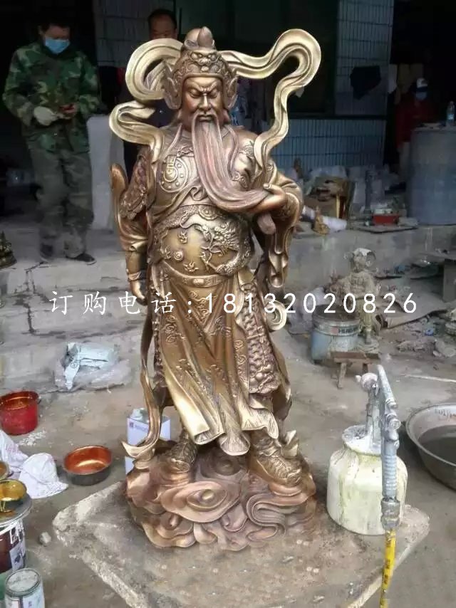 關羽銅雕，銅雕關公，武財神銅雕