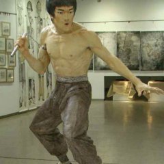李小龍雕塑，玻璃鋼電影明星雕塑