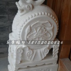 抱鼓石雕塑漢白玉門(mén)墩石雕