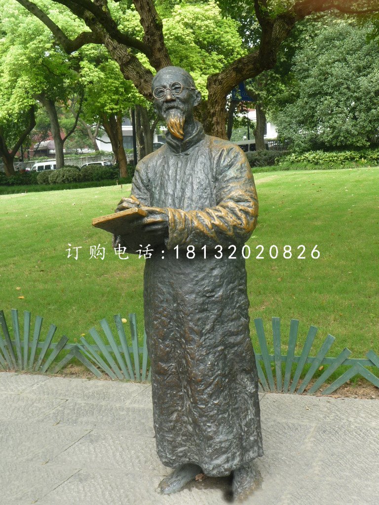 齊白石銅雕，古代畫家雕塑.jpg