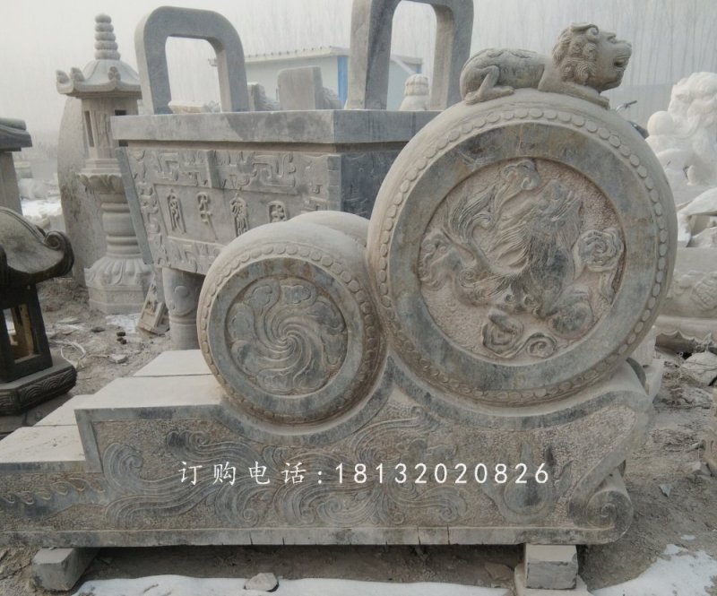 石雕門墩，仿古抱鼓石