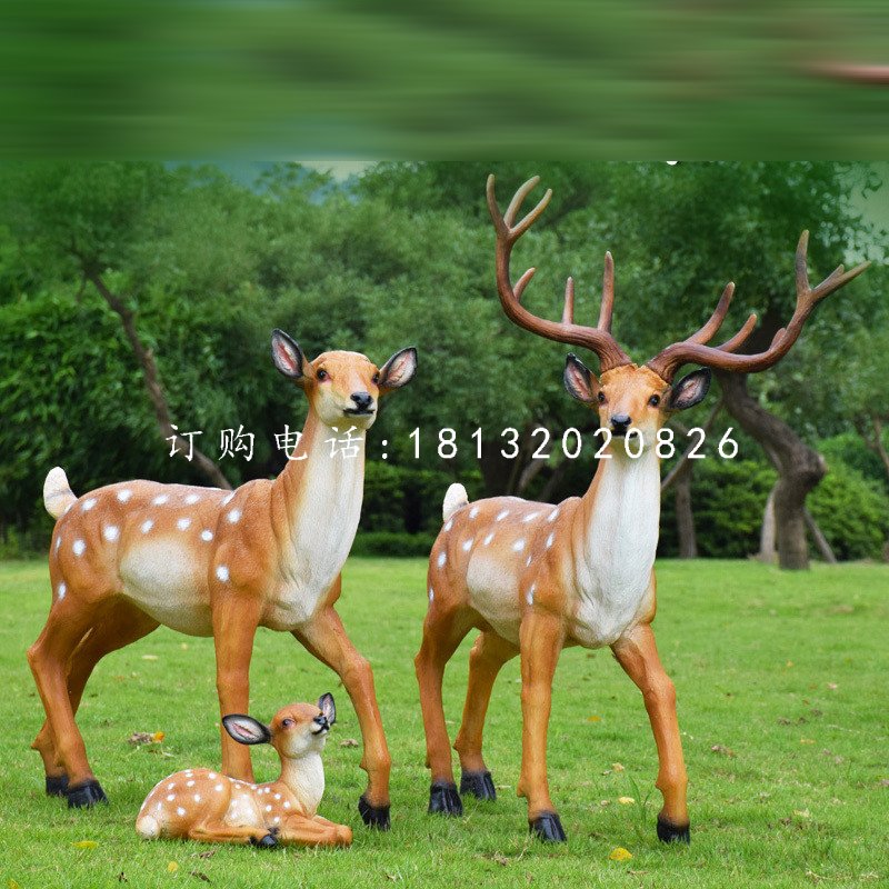 仿真梅花鹿擺件，玻璃鋼景觀動物擺件 (2).jpg
