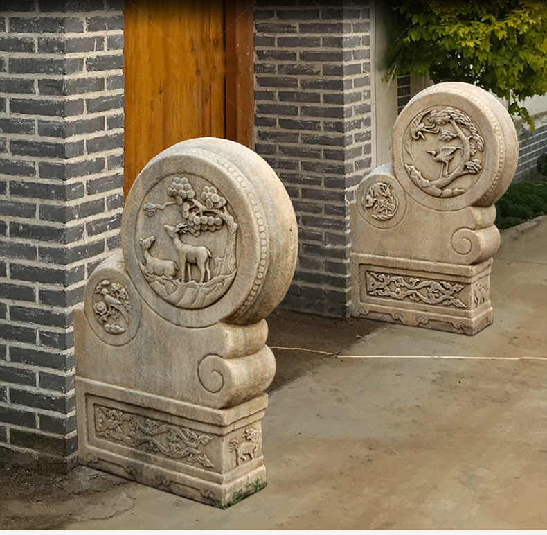 門口抱鼓石，鎮(zhèn)宅石門墩