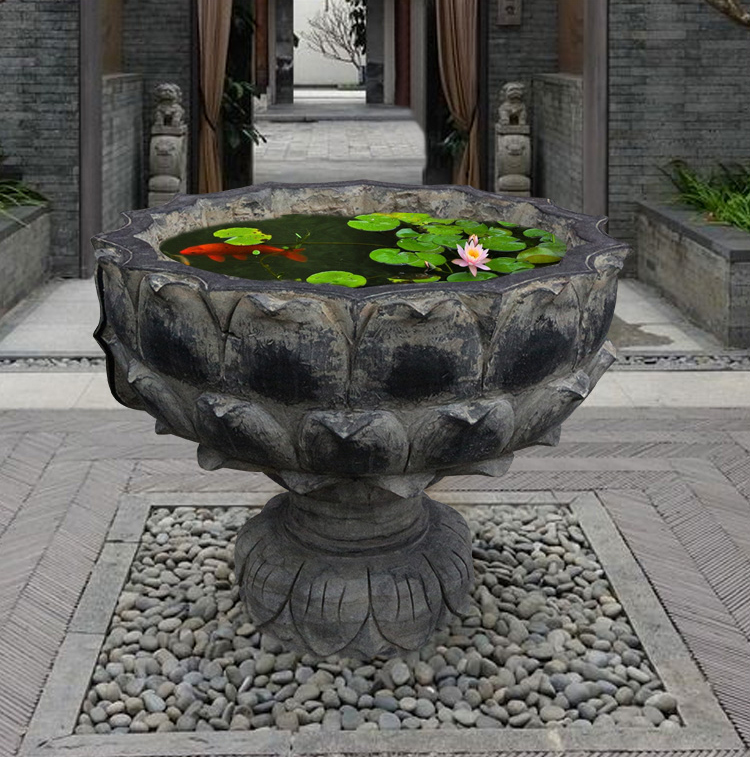 庭院景觀石雕，石雕花盆