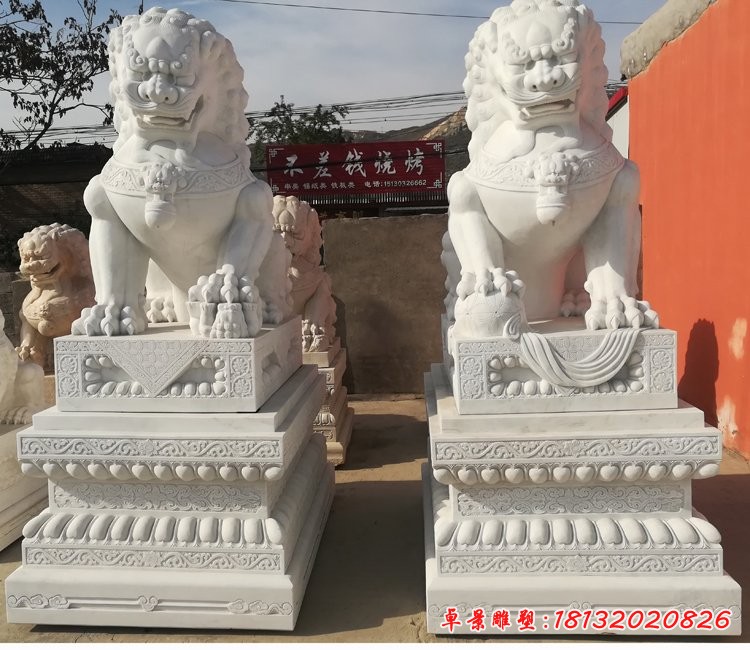 漢白玉故宮獅子，門口看門獅子石雕 (2)[1][1]