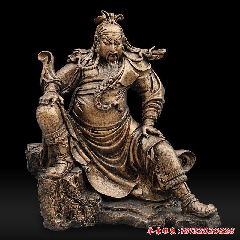 威武關公銅雕古代人物雕塑