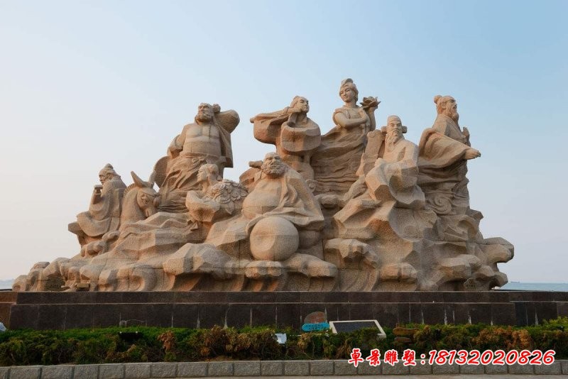 八仙過海石雕，廣場大理石神仙[1][1]