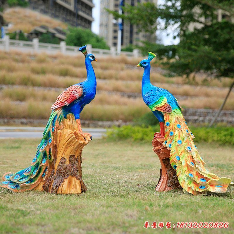 彩繪戶外公園景觀雕塑，玻璃鋼仿真動(dòng)物雕塑[1]