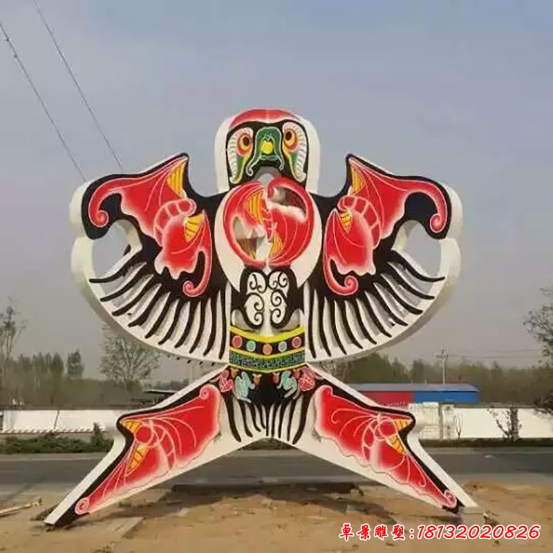 不銹鋼風箏雕塑，廣場風箏不銹鋼雕塑 (1)