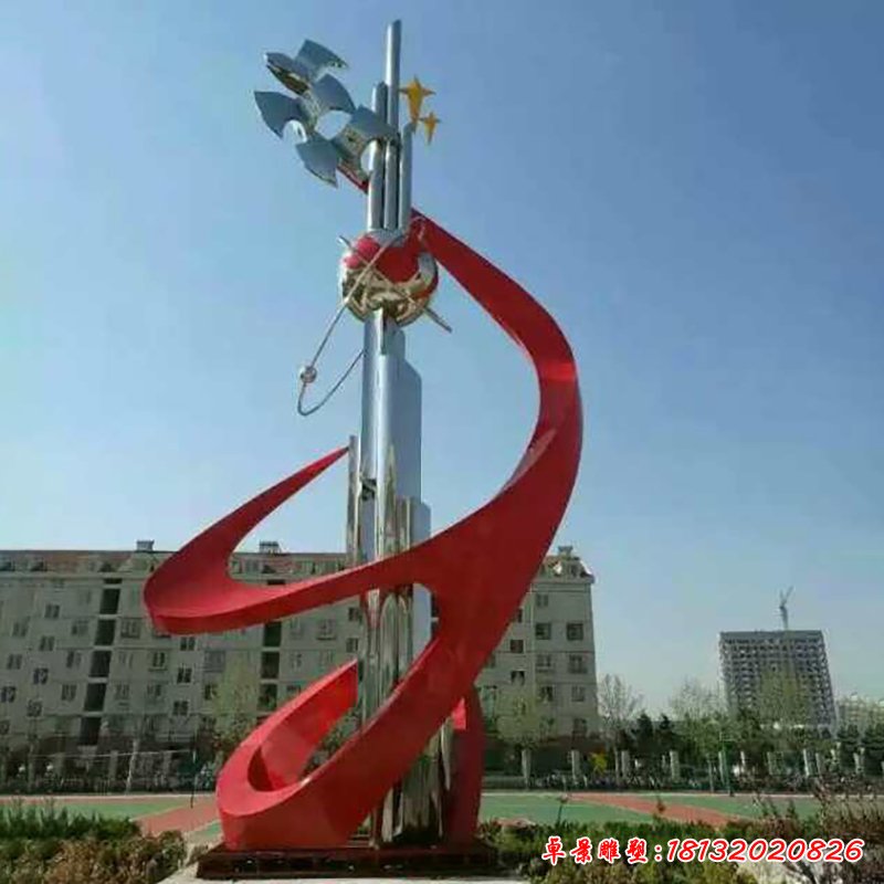 不銹鋼奔向世界雕塑，不銹鋼企業(yè)雕塑[1]