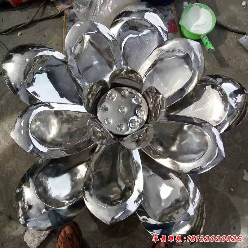 不銹鋼荷花雕塑，