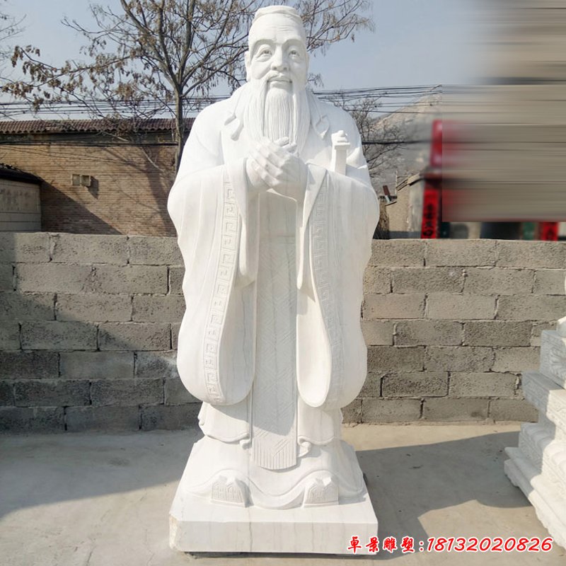 孔子石雕，漢白玉校園人物石雕