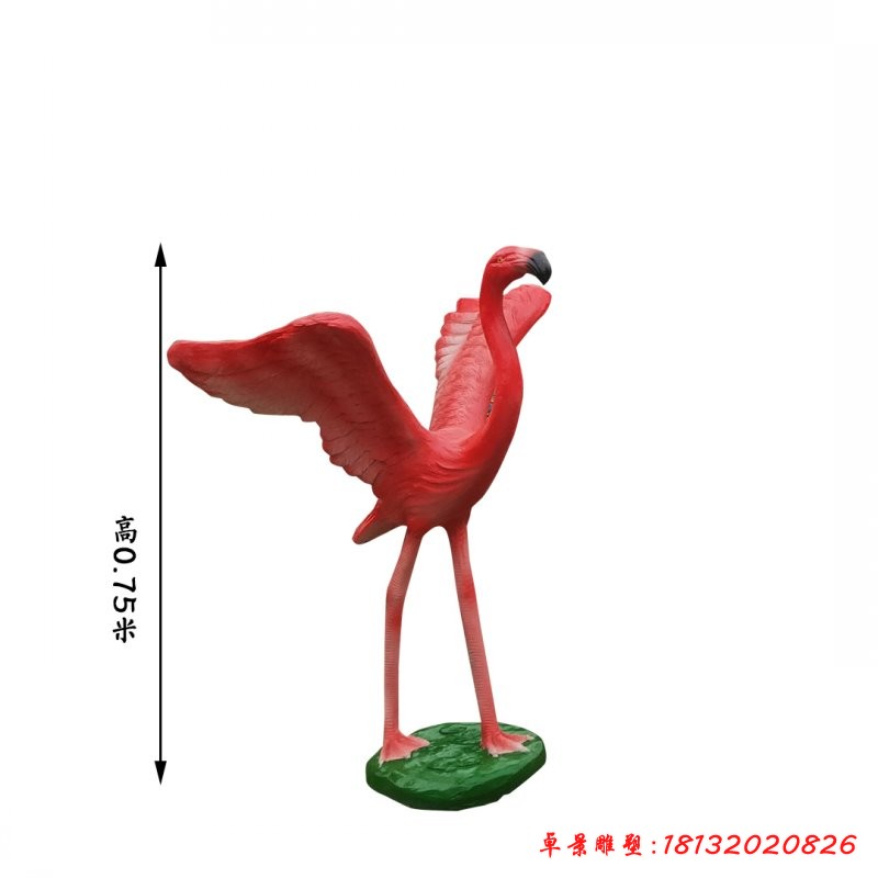 玻璃鋼火烈鳥(niǎo)擺件