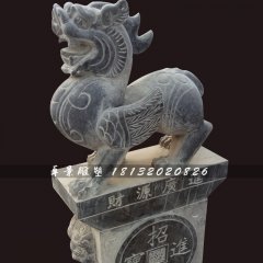 貔貅石雕，青石貔貅雕塑