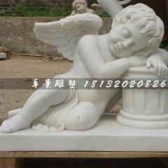 西方天使石雕，漢白玉天使雕塑
