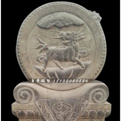 石雕門墩，仿古石墩