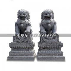 北京獅石雕，青石獅子雕塑