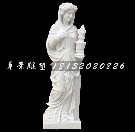 漢白玉人物雕塑，西方女人石雕