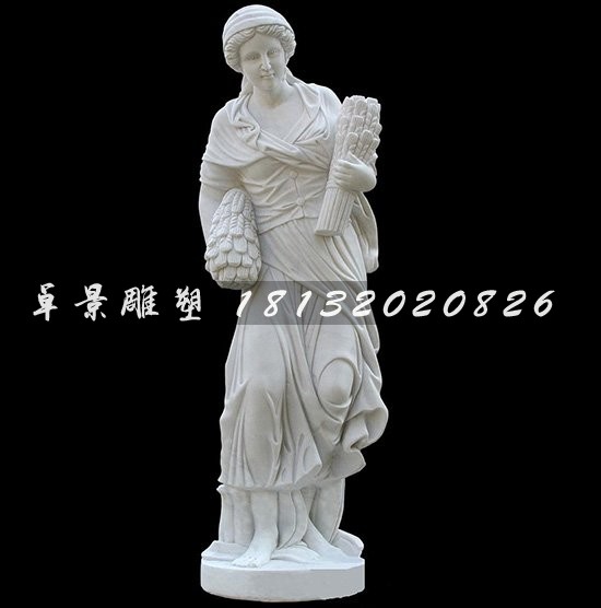 漢白玉人物雕塑，西方女人石雕