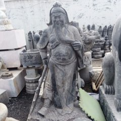 關(guān)公讀書(shū)石雕，青石關(guān)公雕塑