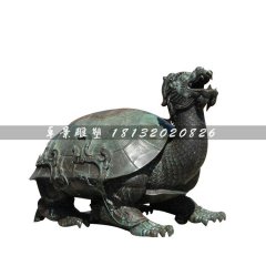 龍龜銅雕，廣場(chǎng)龍龜?shù)袼? width=