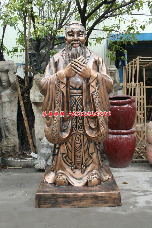 孔子銅雕，孔子雕塑