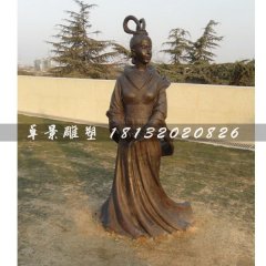 古代美女銅雕，廣場(chǎng)古人雕塑