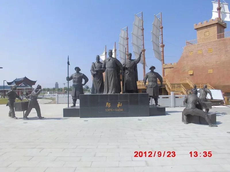 鄭和銅雕，古代名人銅雕