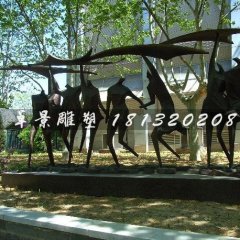 抽象人物銅雕，廣場(chǎng)景觀銅雕