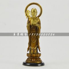 地藏菩薩銅雕，鑄銅佛像雕塑