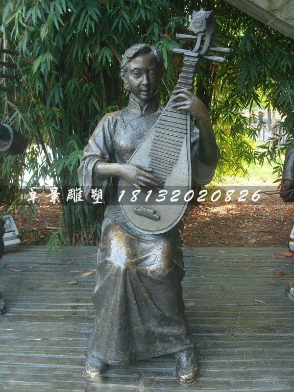 美女銅雕，公園人物銅雕