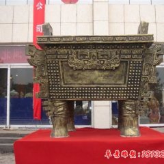 銅雕鼎，企業(yè)銅鼎雕塑