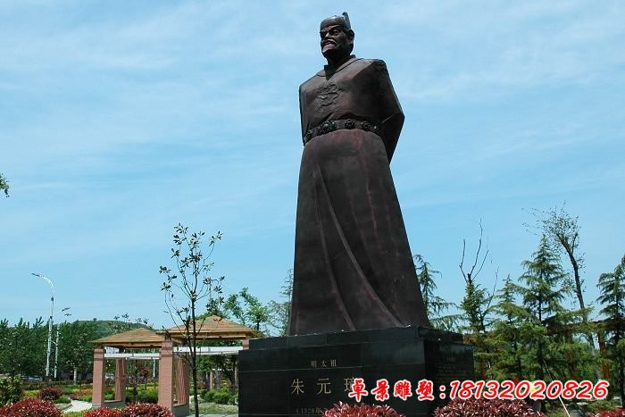 朱元璋銅雕，古代皇帝銅雕