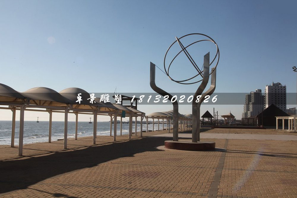 托起地球雕塑，不銹鋼廣場雕塑