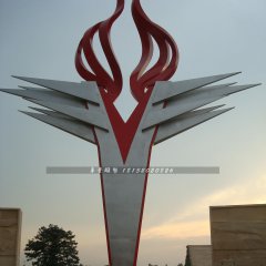 不銹鋼火炬雕塑，廣場不銹鋼雕塑