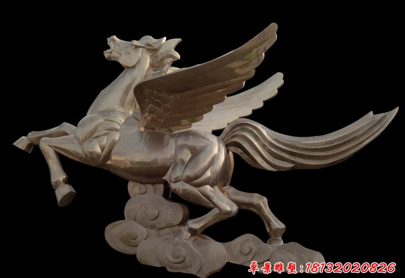 馬踏祥云雕塑，不銹鋼馬雕塑